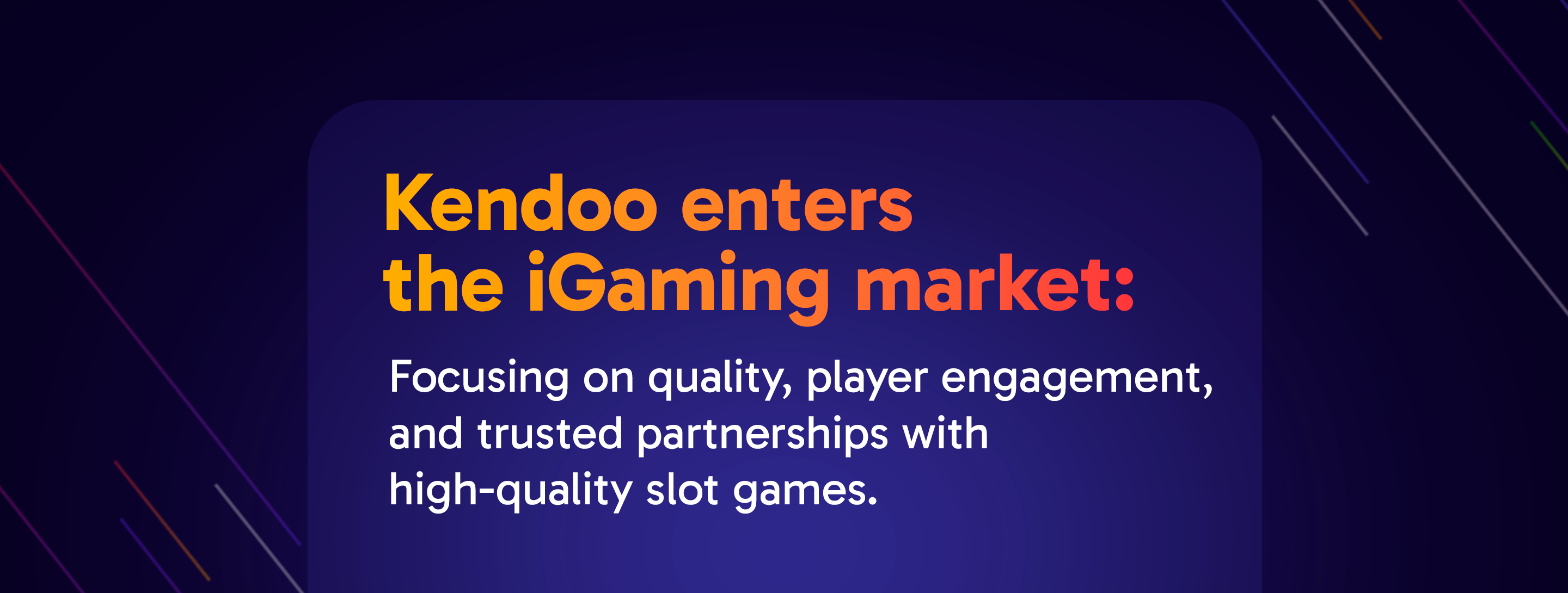 Kendoo enters the iGaming Arena: Setting a new standard in slot games